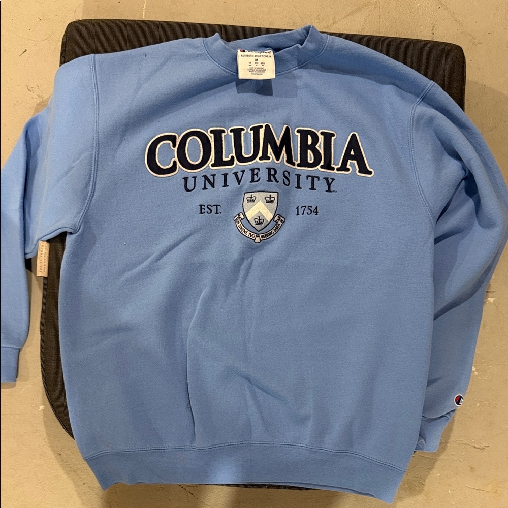 Champion Columbia University Light Blue Crewneck Sweatshirt size medium